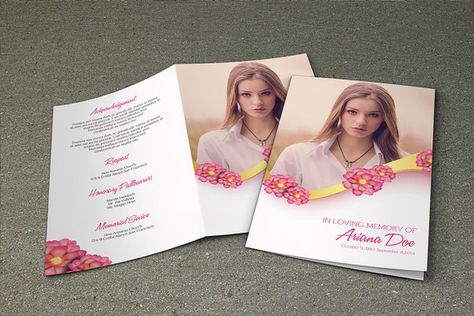Purple Flower Funeral Program Template Printable by TemplateStock - funeral brochure template Purple Flower Funeral Program Template Printable by TemplateStock - funeral brochure template