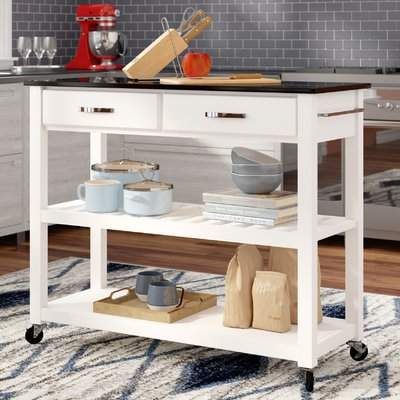 Three Posts Hedon Kitchen Island With Granite Top Design Small Unique Kitchen Island With Granite, Home Styles Kitchen Island Granite Top