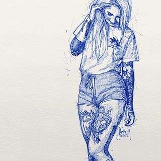 Practice Inked Girl Longhair Inkedgirl Body Inkedgirls Dragonball Model Is Thepeachyfox Tattoos Zeichnun Portrait Art Art Drawings Art Sketches
