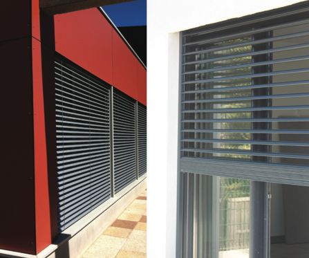 BSO sur une maison du0027architecte - Vue extérieure Store exterior - stores venitiens exterieurs bois BSO sur une maison du0027architecte - Vue extérieure Store exterior - stores venitiens exterieurs bois