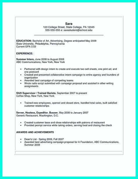 cool best college student resume example to get job food expeditor resume