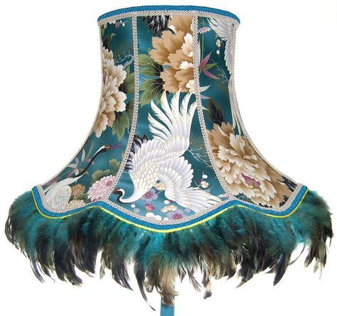 Bespoke Standard Lampshade Crane By Beauvamp Notonthehighstreet Com Vintage Lampshades Makeover Handmade Vintage Lampshades Lampshade Makeover, Vintage Lampshades For Standard Lamps