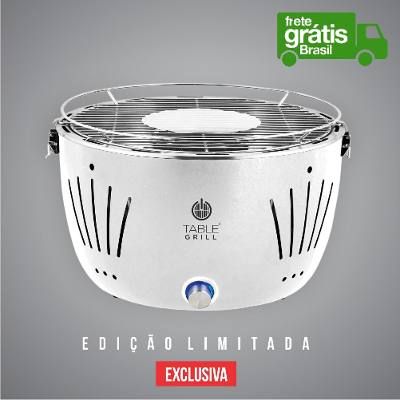 Table Grill Churrasqueira Inox De Mesa A Carvão Branca Churrasqueira Inox Grill Churrasqueira Churrasqueira