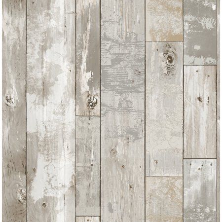 Roommates Dark Weathered Plank Peel Stick Wallpaper Image 3 Of 4 Peel And Stick Wallpaper Decorating Solutions Weathered Wood