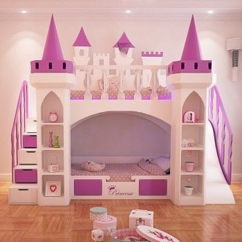 princess bunk beds with stairs