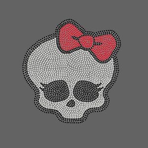 Paisley Skull with Rhinestones Ladies 4 INCH PATCH Paisley Skull with Rhinestones Ladies 4 INCH PATCH