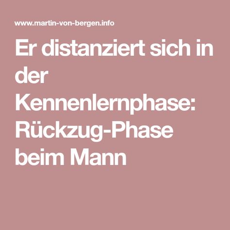 Kennenlernen phase
