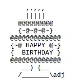happy birthday text art copy paste ascii birthday cakes cute emoji emoji text art