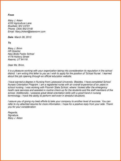 cover letter for graduate schoolhool nurse sampleg grad school nurse letter of recommendation