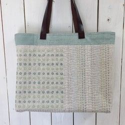 刺し子 対応 トリコロール ダイヤ柄 トートバック 日本刺繍 ハンドバッグの型紙 刺し子 刺し子 対応 トリコロール ダイヤ柄 トートバック 日本刺繍 ハンドバッグの型紙 刺し子