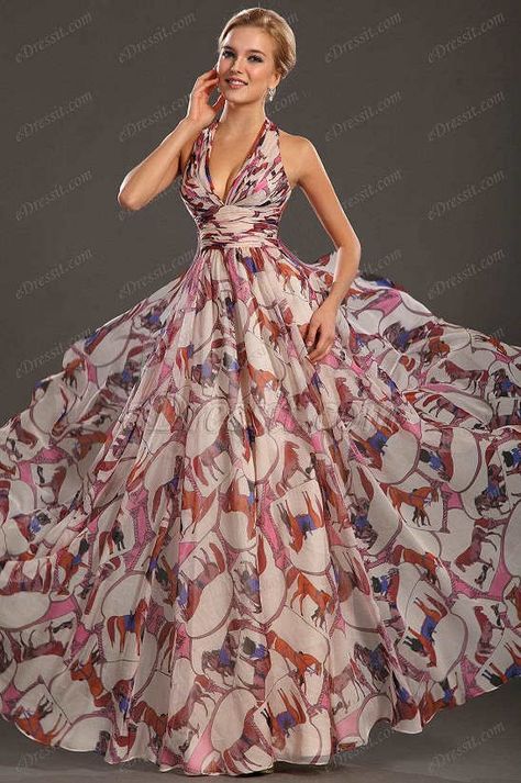 Vestido De Cóctel Con Estampado Floral Para Mujer 7341 Vestido De Cóctel Con Estampado Floral Para Mujer 7341