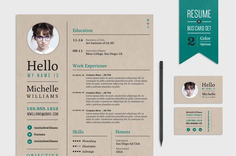 Creative Resume \ Business Card Set by skyboxcreative on Creative - design resume templates Creative Resume \ Business Card Set by skyboxcreative on Creative - design resume templates