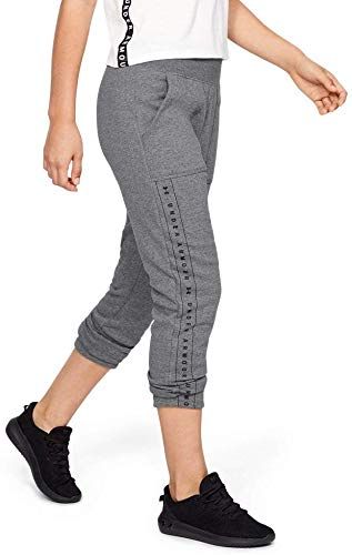 Jet Gray Light Heather//Black Under Armour Womens Rival Fleece Pants Jet Gray Light Heather//Black Under Armour Womens Rival Fleece Pants