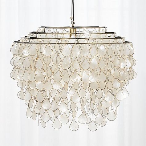 White Capiz Waterfall Chandelier by World Market White Capiz Waterfall Chandelier by World Market