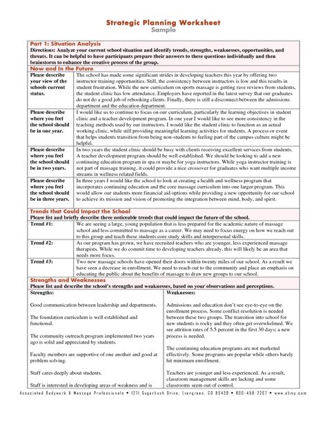 worksheet Sample Strategic Planning Worksheets 1275 1650: Sample