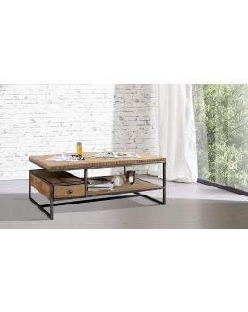 Mesa Centro Industrial Madera Metal Mesas De Café Decoraciones De Casa Muebles