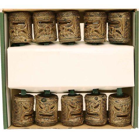 Bamboo Style Tiki Mask Patio String Lights Polynesian Bamboo Style Tiki Mask Patio String Lights Polynesian Hawaiian Luau Theme Party Decorations