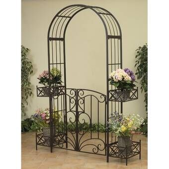 Gardman Savannah Steel Arbor With Gate Reviews Wayfair Garden Arch Metal Garden Arch, Gardman Savannah Steel Garden Arbor With Gate Black