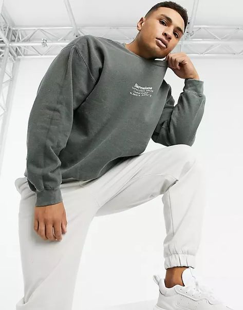 De 90+ beste afbeeldingen van Voor jip in 2020 | hoodies ASOS DESIGN Oversized sweatshirt met omgekeerd tekstpaneel