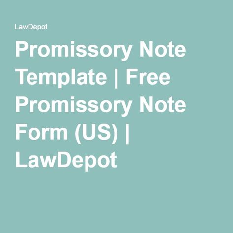 Promissory Note Template Free Promissory Note Form (US - form promissory note Promissory Note Template Free Promissory Note Form (US - form promissory note