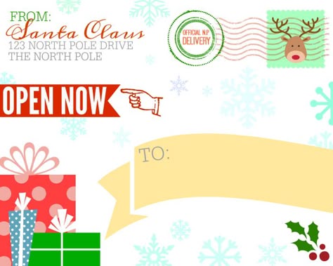 FREE Printable Shipping Label from Santa Claus North pole, Santa - free printable shipping labels FREE Printable Shipping Label from Santa Claus North pole, Santa - free printable shipping labels