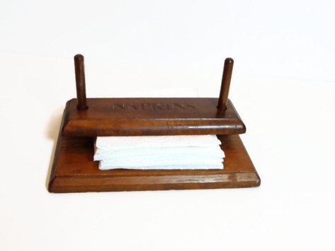 interiores y exteriores restaurantes cafeter/ías BHAVATU Servilletero de madera r/ústica decoraci/ón vintage del hogar 20,32 cm x 20,32 cm x 7,11 cm. para mesas de cocina picnic encimeras