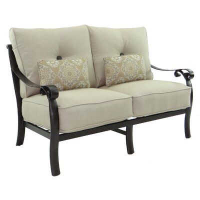 Castelle Bellanova Loveseat With Sunbrella Cushions Color Antique