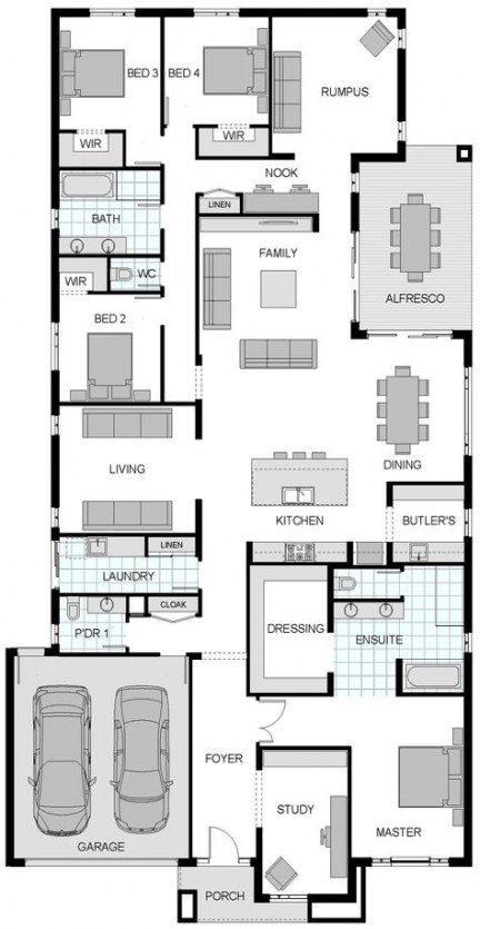 28 Ideas Breakfast Nook Plans Open Floor For 2019 House Plans Australia 4 Bedroom House Plans House Floor Plans