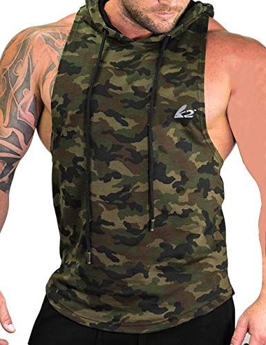 PAIZH Mens Workout Sleeveless Shirt See Through Pattern Stringer Hooded Tank Top PAIZH Mens Workout Sleeveless Shirt See Through Pattern Stringer Hooded Tank Top