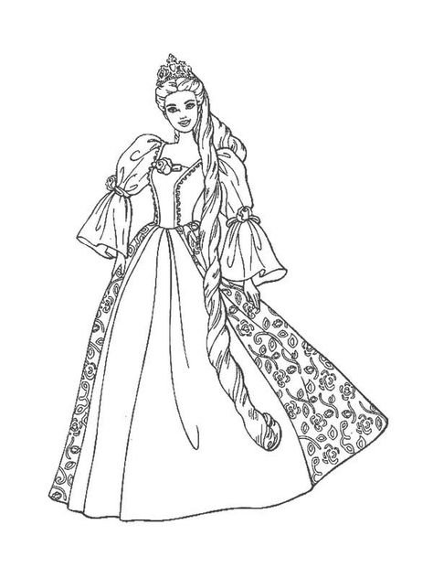 wallpapers Drawing Princess Coloring Beautiful Barbie 32 best barbie princess coloring pages