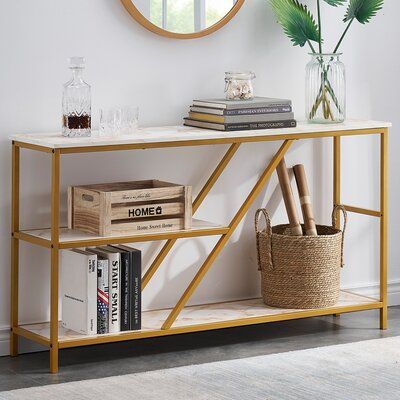 Mercer41 Merve Console Table Modern Sofa Modern Sofa Table Console, Heavy Duty Console Table