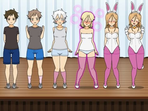 Male to female transformation anime