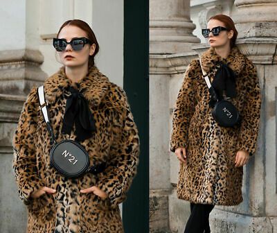 ERDEM x H&M Faux Fur Leopard Print Coat Jacket XS M 32 38 US ERDEM x H&M Faux Fur Leopard Print Coat Jacket XS M 32 38 US