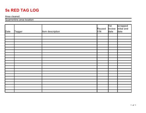Red Tag Log Lean Manufacturing Pinterest - check request form Red Tag Log Lean Manufacturing Pinterest - check request form