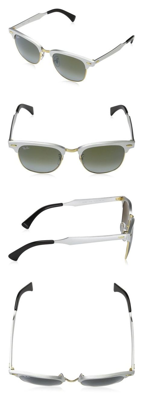 $171.46 Ray Ban Clubmaster Aluminum Brushed Silver Frame Clubmaster Aluminum Flash Lenses Gradient Ray Ban RB3507