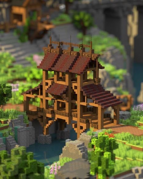 Minecraft Bridge By Pixelbiester Minecraft House Tutorials Minecraft Architecture Minecraft Houses