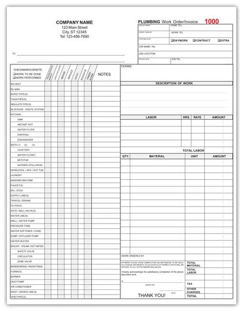 Texas Electrical Invoice Forms Custom Print for Electrical - plumbing receipt Texas Electrical Invoice Forms Custom Print for Electrical - plumbing receipt