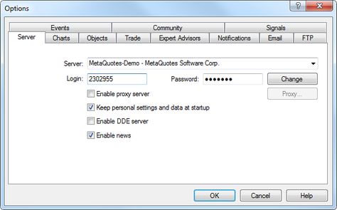 Servidor proxy mt4