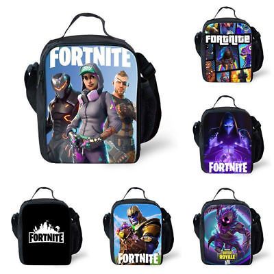 2019 Lunch Bag FORTNITE Insulated School Boys Girls Lunch Box Snack Picnic UK