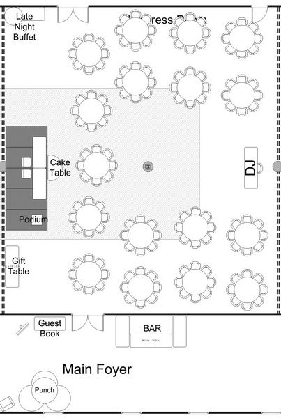 wedding reception layout