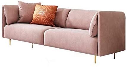 Zhangchao Simple And Modern Double Living Room Sofa Pink Backrest Comfortable Design Apartment Leisure Meetin Living Room Sofa Apartment Sofa Apartment Design