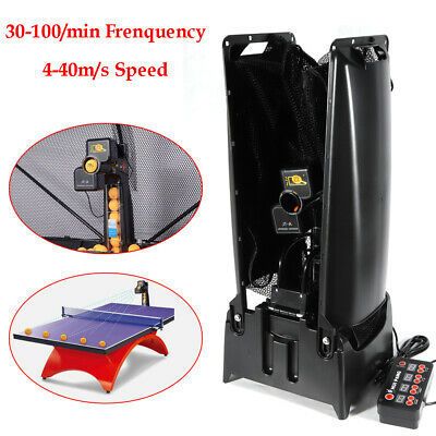 JT-A 50W Table Tennis Robot Automatic Ping Pong Ball Machine with Practice Recycle Net for Ping-Pong Practicing Training Exercise
