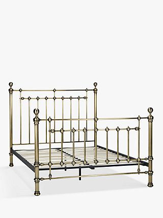 Ashley Nickel Bed Frame With Crystal Finials