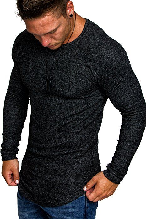 Amaci&Sons Herren Oversize Basic Pullover Melange Sweatshirt LEIF NELSON Herren oversize Sweatshirt Hoodie Hoody LN6323