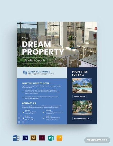 64 Free Real Estate Flyer Templates Word Psd Indesign In 2020 Flyers Template Commercial Real Estate Flyers Flyer