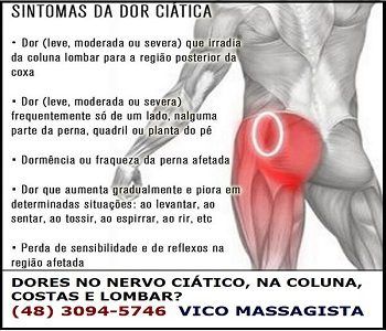 Nas dos dor irradiando quadris pernas