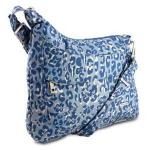 Travelon Anti Theft Asymmetric Rfid Crossbody Blue Leopard Travelon Anti Theft Asymmetric Rfid Crossbody Blue Leopard