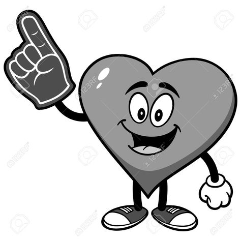 heart with foam finger illustration illustration foam finger template