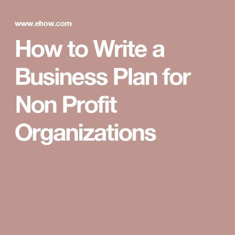 Starting A Nonprofit Business Complete Business Plan Template