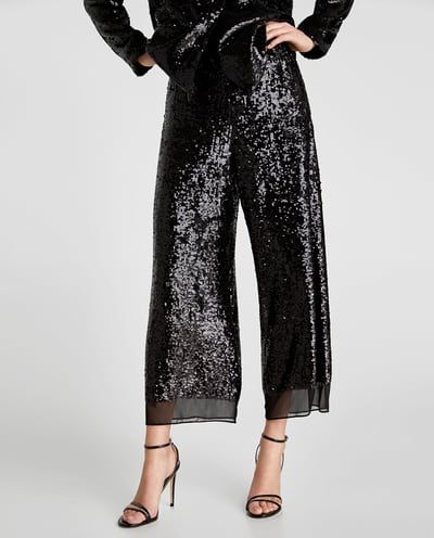 pantalon paillette femme zara